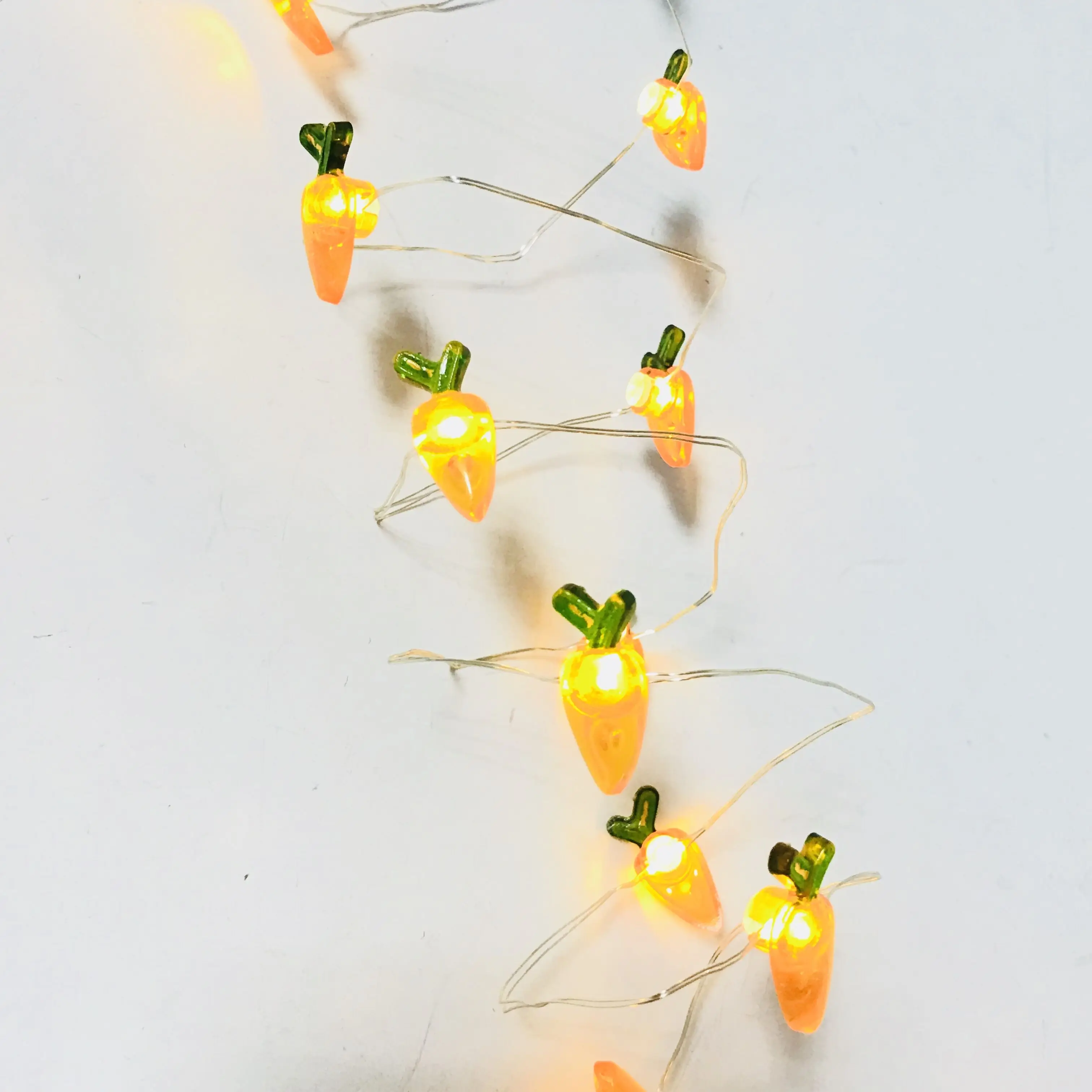 2020 New Design Easter Occasion Carrot Light String Battery Operated Fairy Micro Light Warm