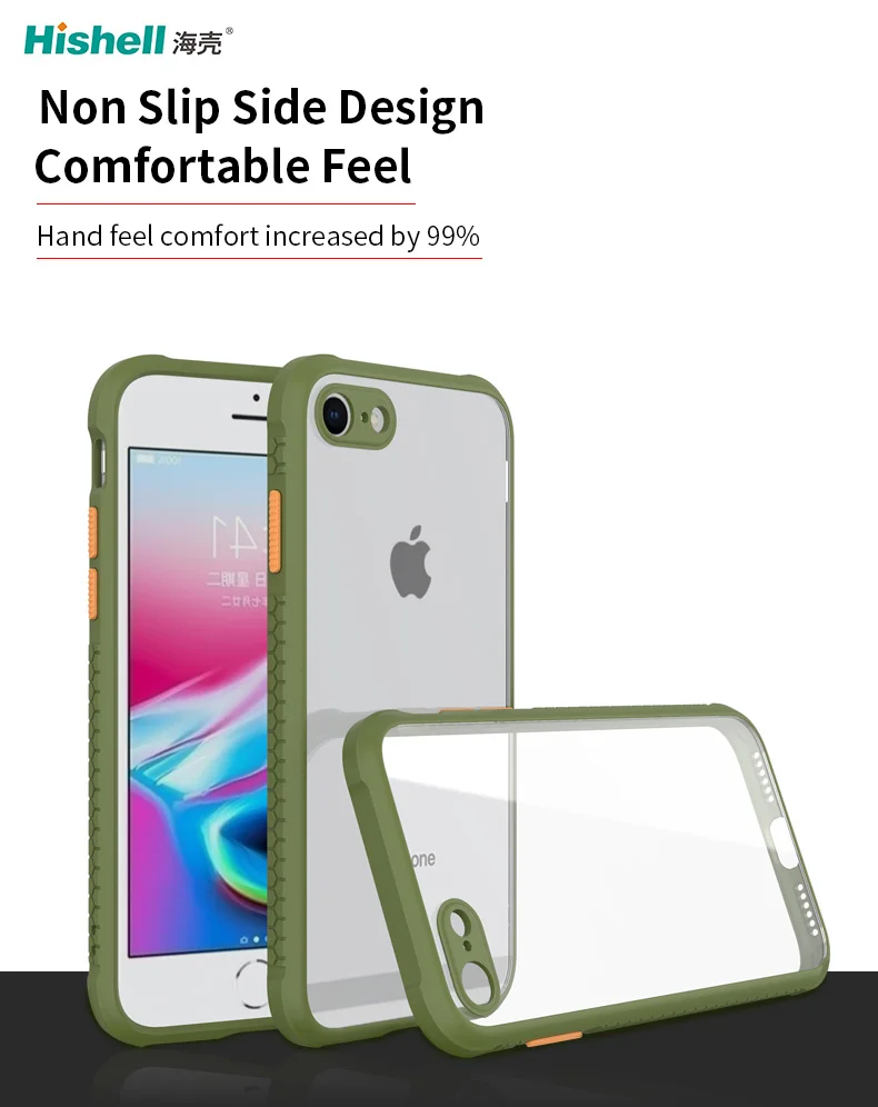 Anti Slip Transparent Hard Acrylic Mobile Phone Case Shockproof Cell Phone Case