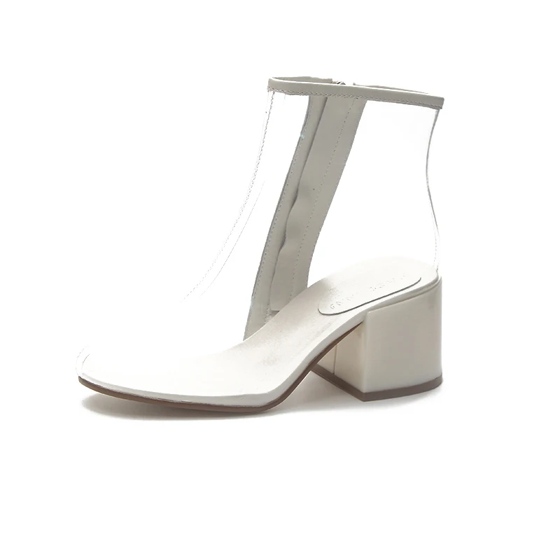 

new design Sexy ankle boots transparent high heels shoes comfortable wedge sandals shoes for women