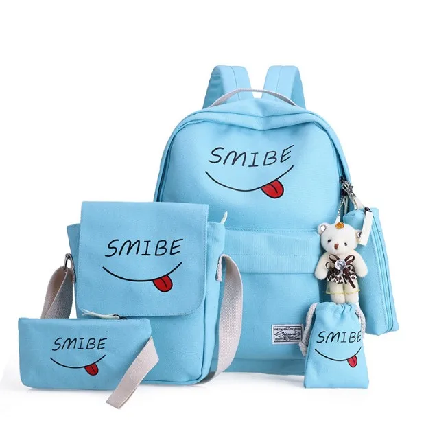 

Hight Quality School Backpack combination fashionable teenager canvas shoulder school bag for travel, Customized color