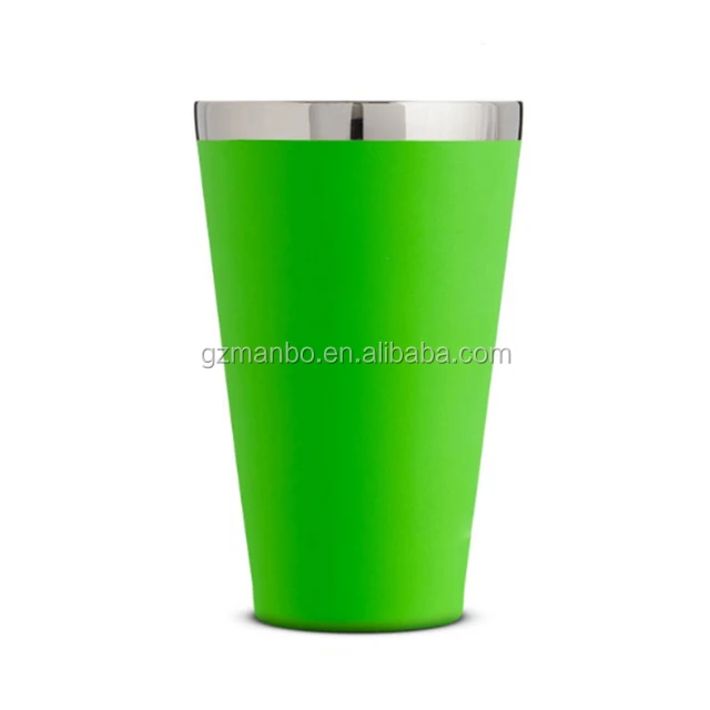 

Wholesale Stackable Double Wall Vacuum Insulated Stainless Steel Beer Pint Cup 16oz, Any color