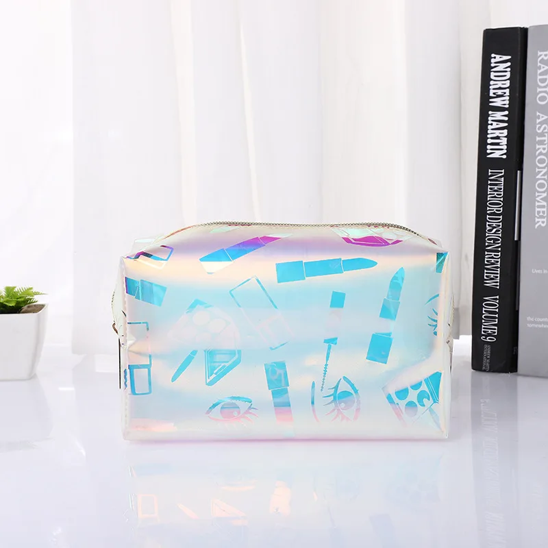 

2021 New Personality PVC Jelly Makeup Tools Small Make Up Bag, Laser colorful