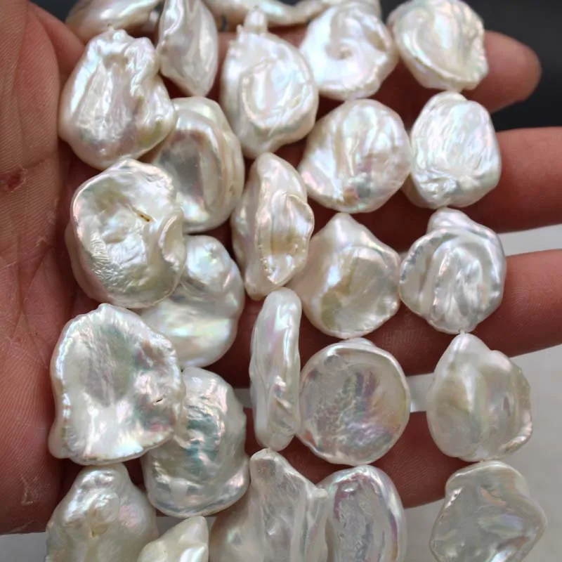 

18*22mm wholesale large big size fireball nuclear nucleated baroque natural necklace real freshwater pearls bead string strands