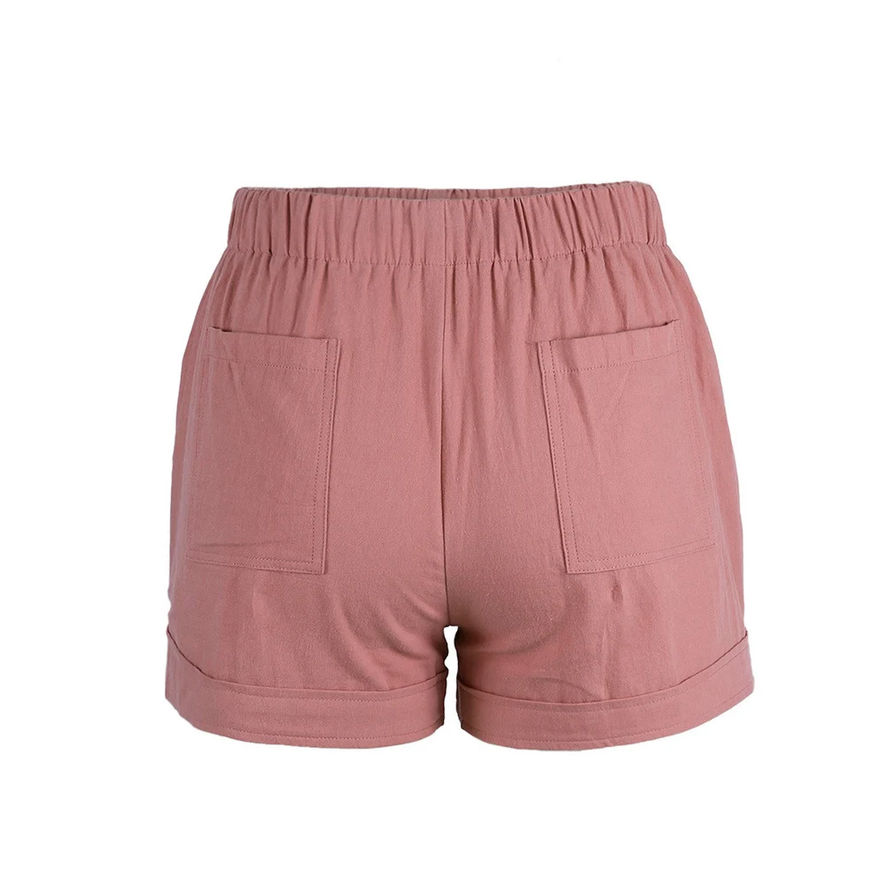 

2021 summer new tencel high-waist strappy loose wide leg trousers casual shorts for women