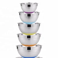 

Non-slip Mixing Bowl Stainless Steel Nesting Bowl Mirror Polishing Set of 5