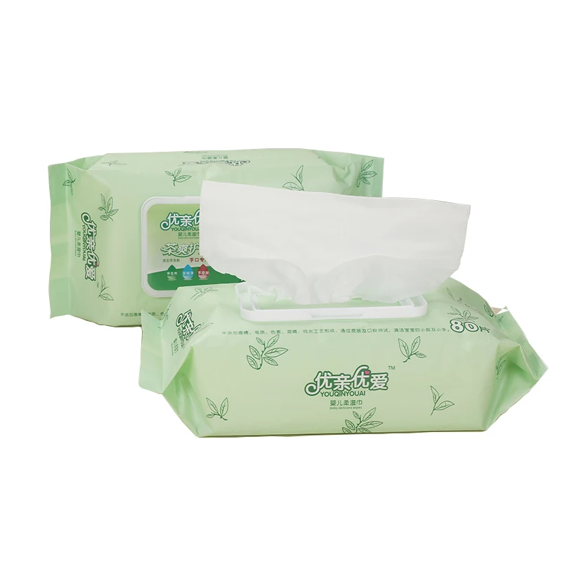 

Wholesale Disposable Organic Cotton Baby Private Label Baby Wipe Wet Wipes, White