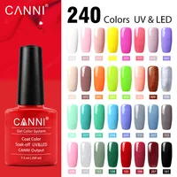 

#30917 CANNI Factory Lowest Price Nail Polish Base Coat neon color soak off canny nail gel polish new nails led uv gel 240 color