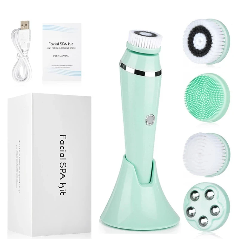 

4in1 Electric IPX7 Waterproof Face Washing Exfoliating Facial Cleansing Brush