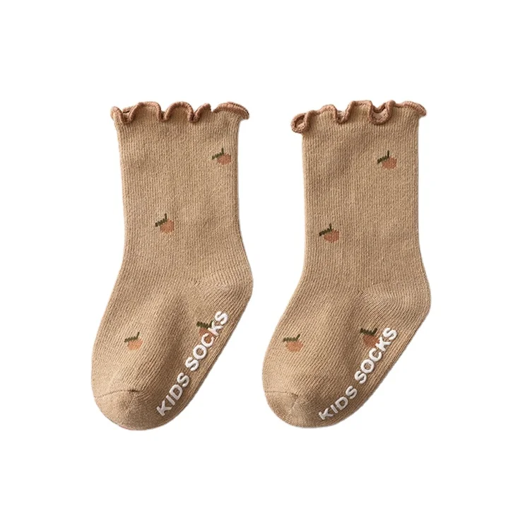 

Customized 5 Pairs of Socks for Children ABS Non-Slip custom made cotton kids Socks, 5colors