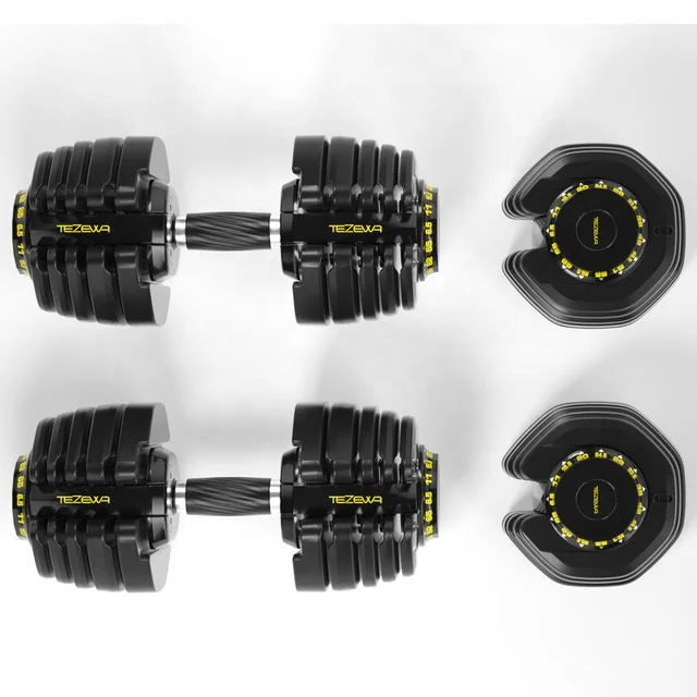 

Factory direct HGS hot sale adjustable dumbbells set 40kg/Smart barbell 6-50kg, Black