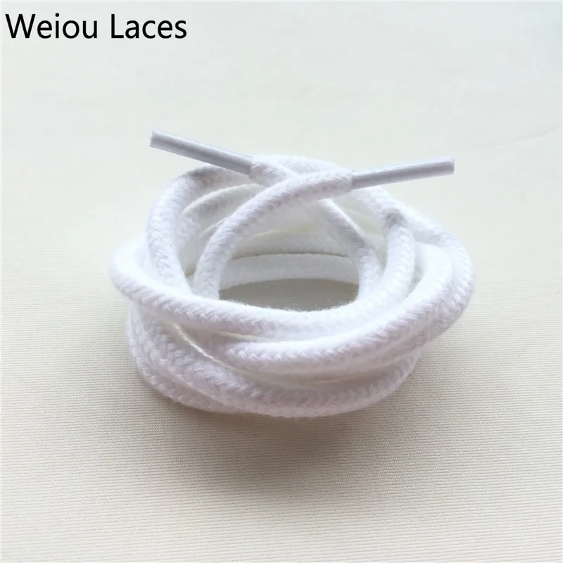 

Xuansi black and white cotton shoelaces 0.6 cm daimeter support customized