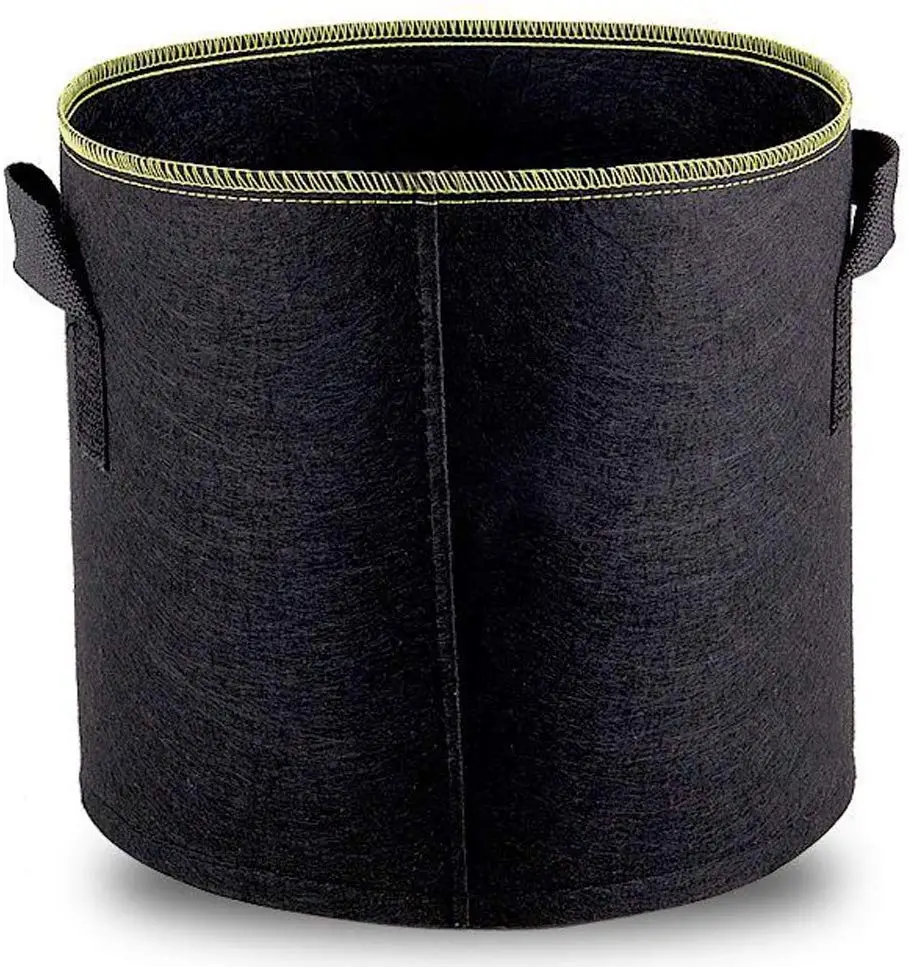 

In Stock.3/5/7/10/15/20/25/30/40/50/75/100/200/300Gallons Outdoor Garden Grow Bags.Nonwoven Felt Material, Black