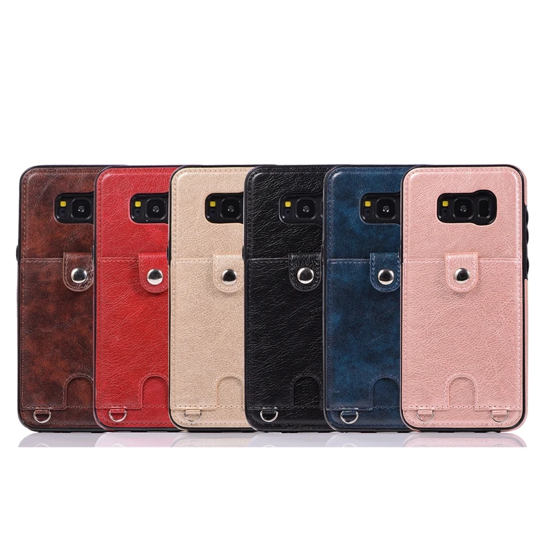 

UNIMOR necklace phone case wallet crossbody strap envelope wallet phone case for samsung s8 plus phone case cover