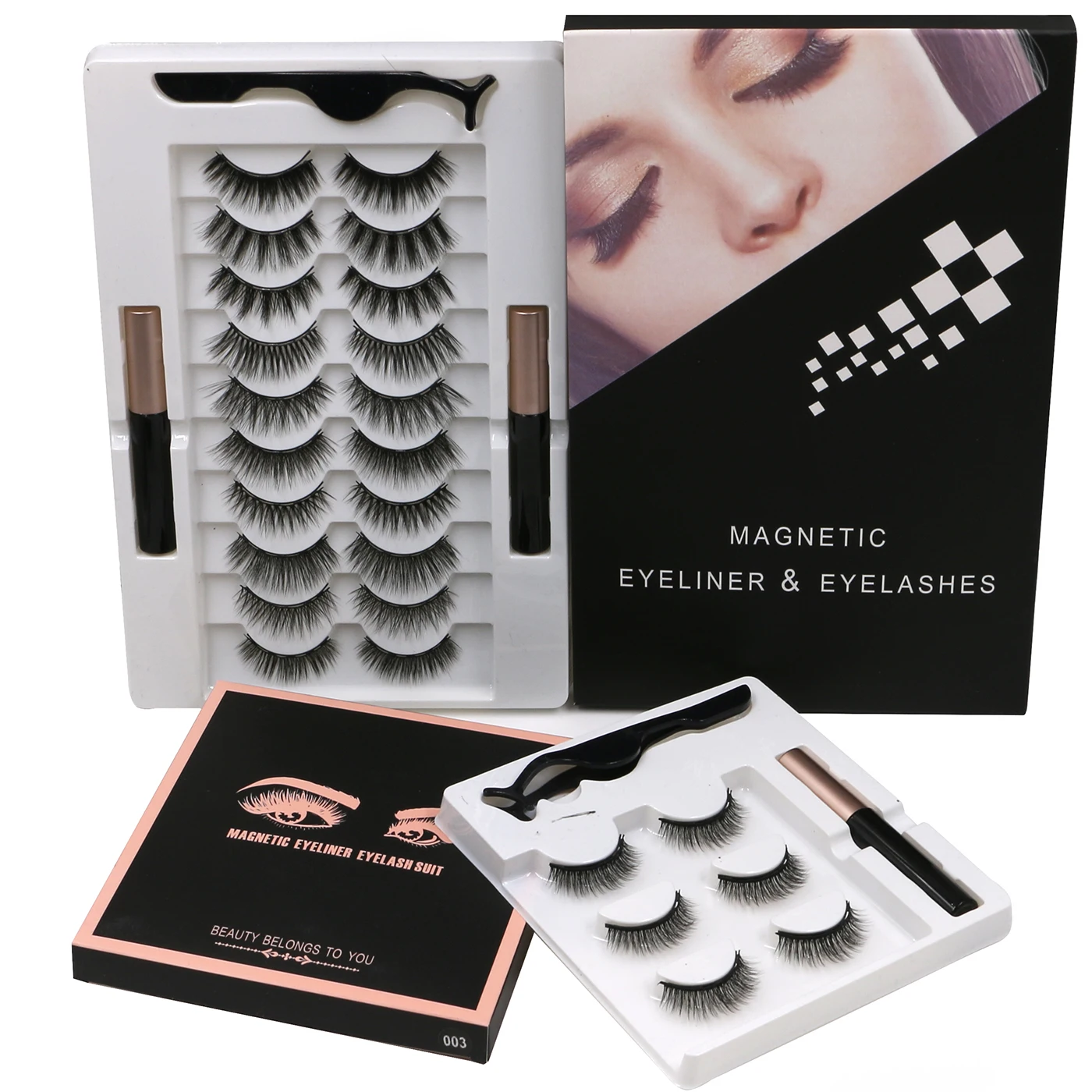 

Magnetic Lash False Vegan Magnetic Eyelashes Set with Magnetic Eyeliner