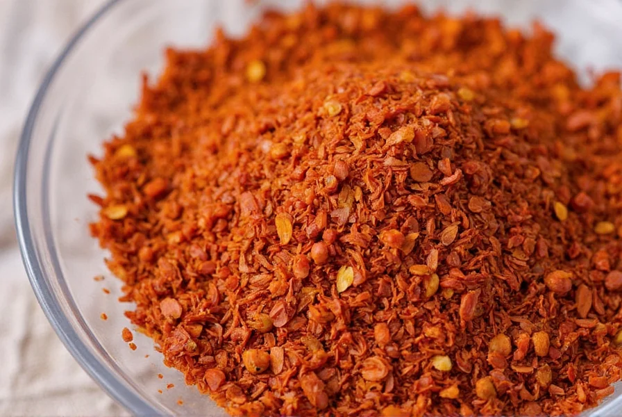 Bowl of Korean chilli flakes