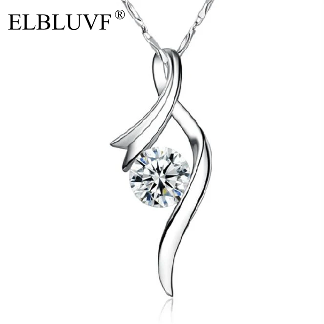 

ELBLUVF Hot Sale Classic Beautiful Silver Platinum Plated Musical Note Zircon Pendant For Women, White ,purple