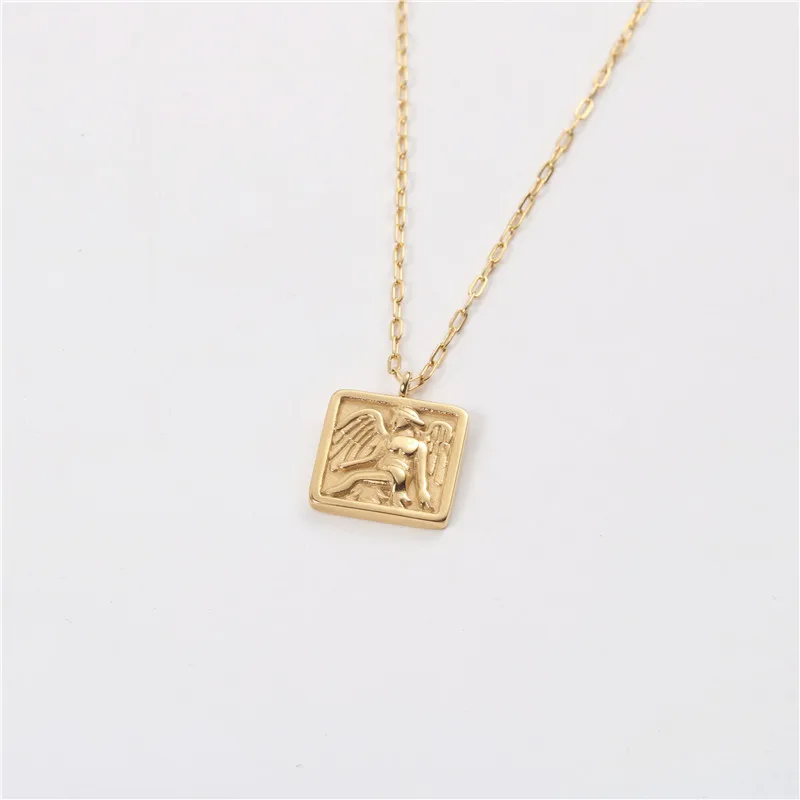 

Joolim Jewelry 18K Gold Plated Angel Pendant Necklace Stainless Steel Jewelry Wholesale