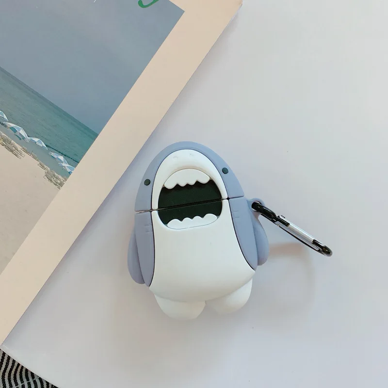 

For Airpods Pro 1 2 Cute Cartoon Cool Shark Sea Doll Headset Cases Wireless Earphone Cover, Colorful