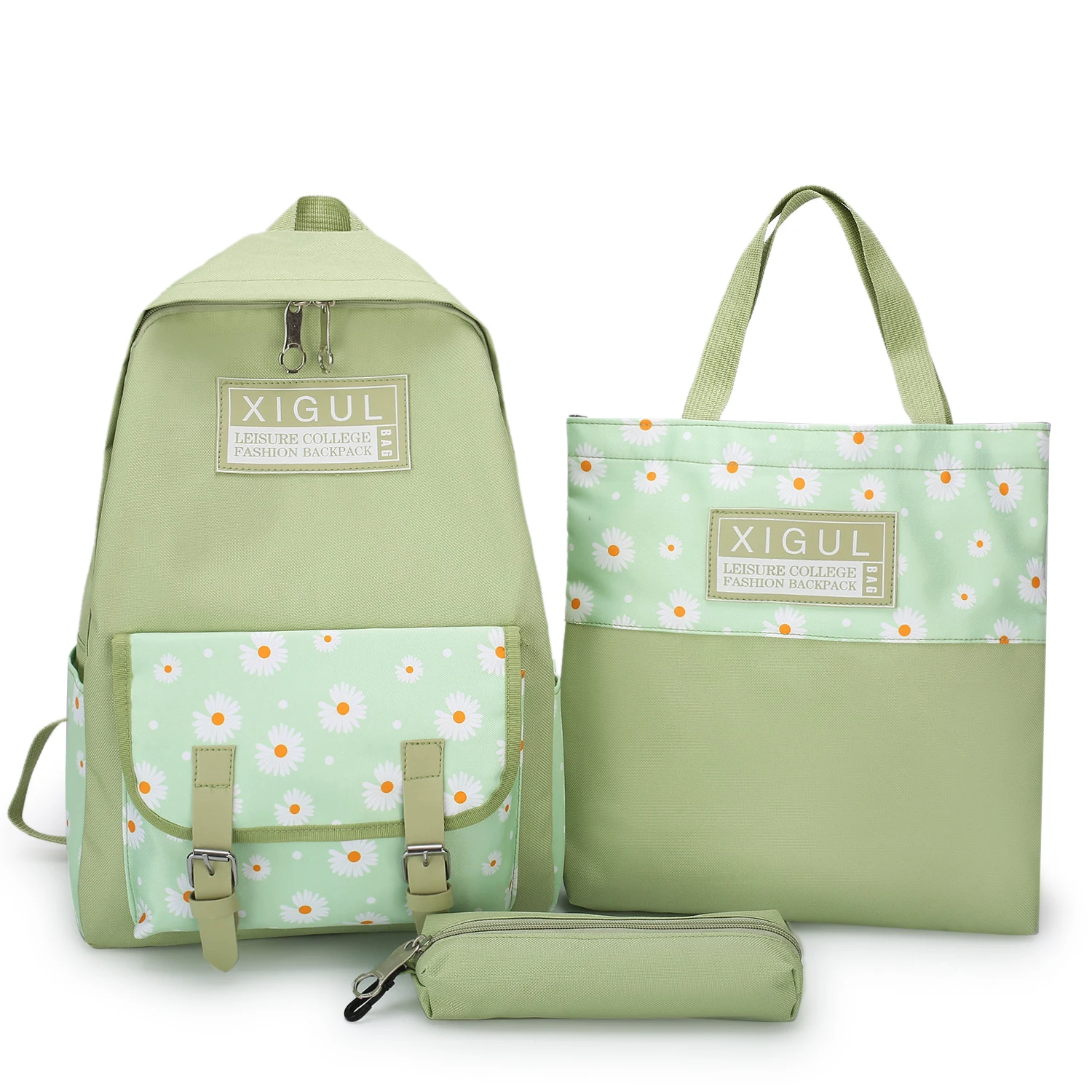 

Canvas School Backpack Set Lightweight Teen Girls Bookbags Tote Bag 3 In 1 School Bag Set