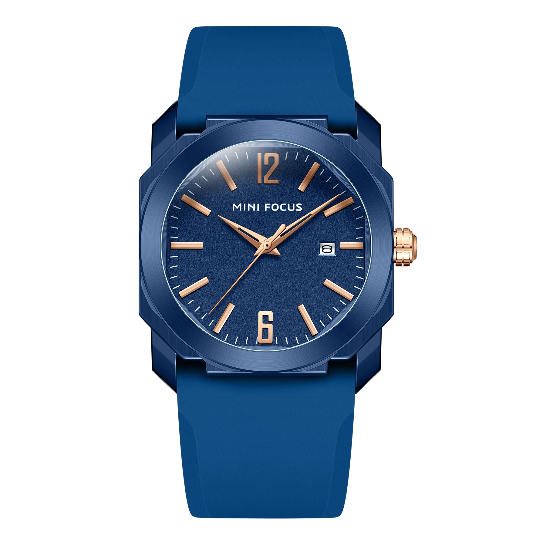 

2021 New Stylish Business Formal Japanese Movement Waterproof Calendar Silicone Strap Men Quartz Watches Reloj Personalizado, 4 colors