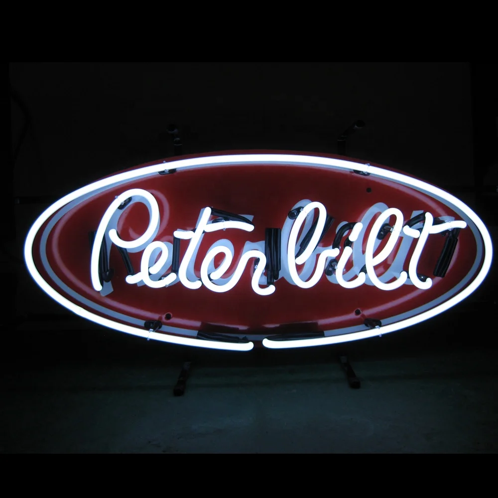 Custom beer neon sign Peterbilt letters sign glass tubing light signs acrylic box oem china suppliers shanghai antuo
