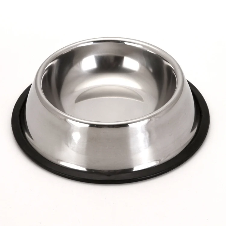 

3.5L china manufacturer non tip stainless steel anti skid dog bowl Large Size Lovely Dog Bowls, Picture