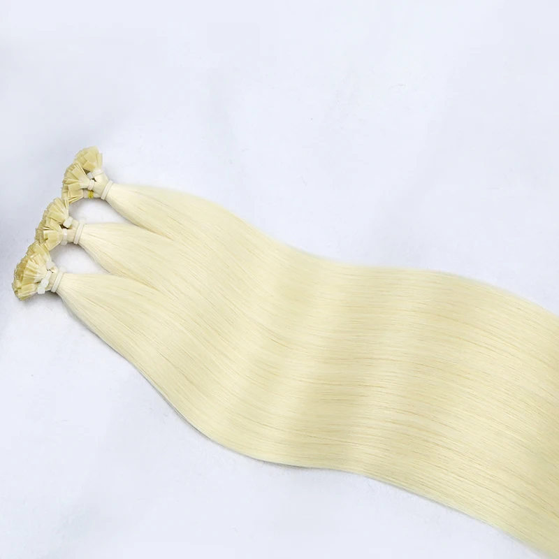 

Free shipping Quality 100% Young girl's remy hair 20inch Flat Tip Hair Extensions