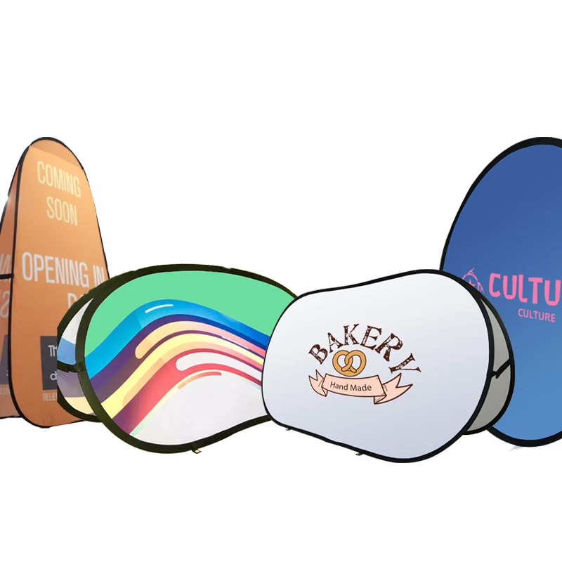 

Shop custom logo double sided print trade show exhibition wall display stand pop up a frame banner for event