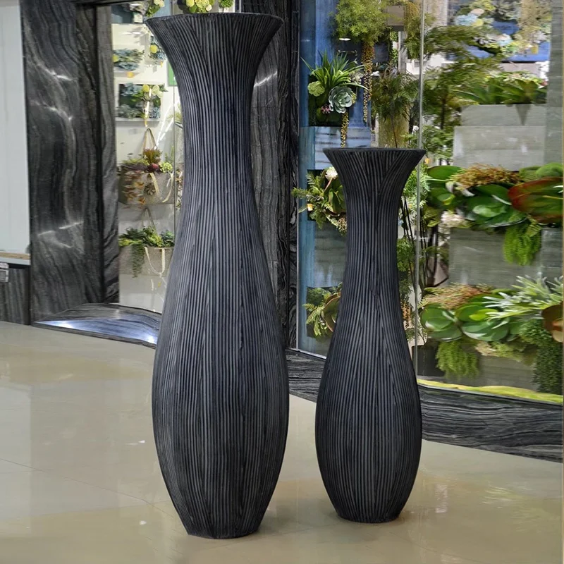 

Large Outdoor Planter Vase Nordic Simplicity Fiberglass Flower Pot Garden Home Hotel Decoration Tall Plant Pot