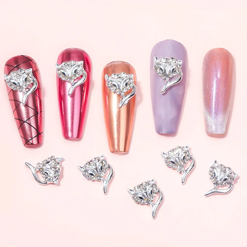 

2022 Hot Sale February Diy Alloy Crystal Stones Nail Rhinestones 3d Nails Art Decorations Winter Charms