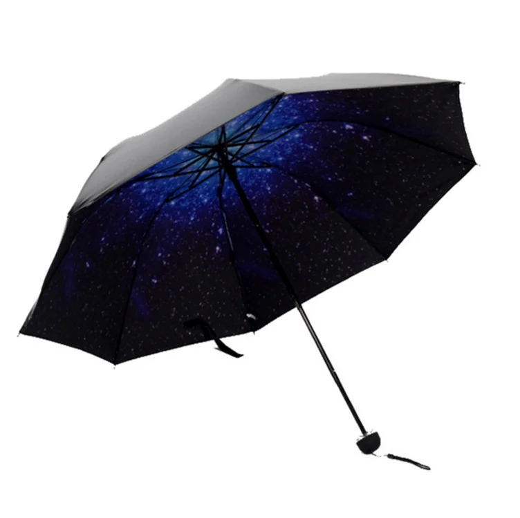 

Amazon hot sale fashion popular new design Star Umbrella Fold Manual Protection sun Umbrella