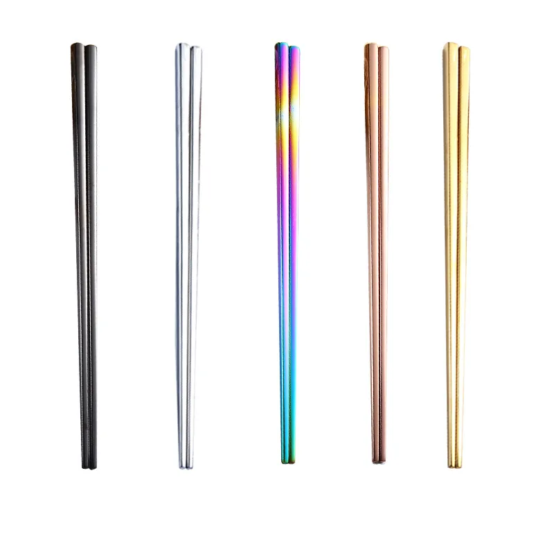 

High Quality 235mm chopstick sets stainless steel 18/8 304 chopstick with gift box, Silver