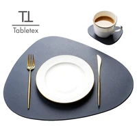 

Tabletex environmentally doubt sides PVC leather triangle shape anti-slip placemats western table mat