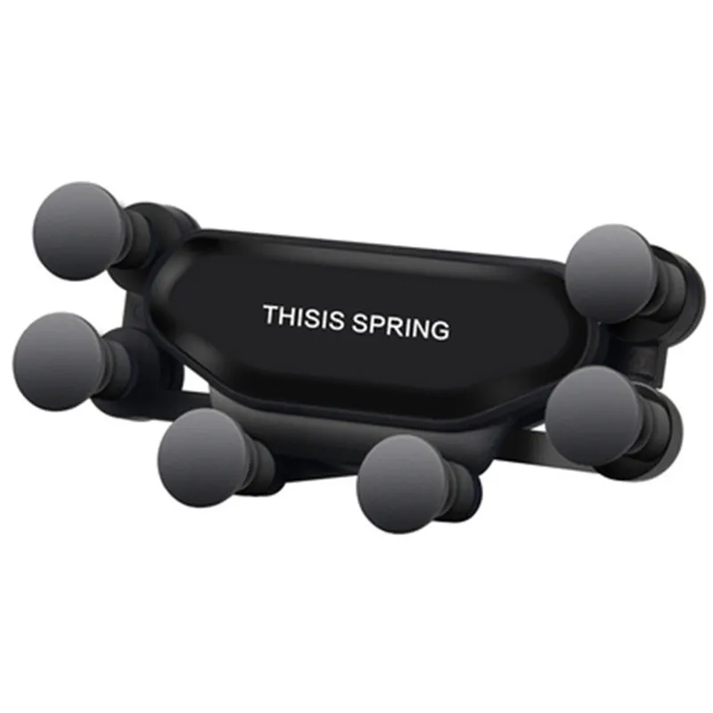 

New Universal Gravity Phone Holder Air Vent Car Phone Stand 360 Degree Car Phone Mount For iPhone in Car Stand No Magnetic, Black,silver,red