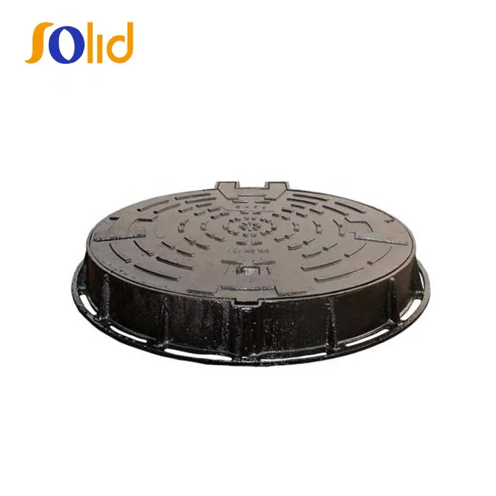 Sand Blasting Cast Iron Manhole Cover Round Sanitary Sewer En124 D400