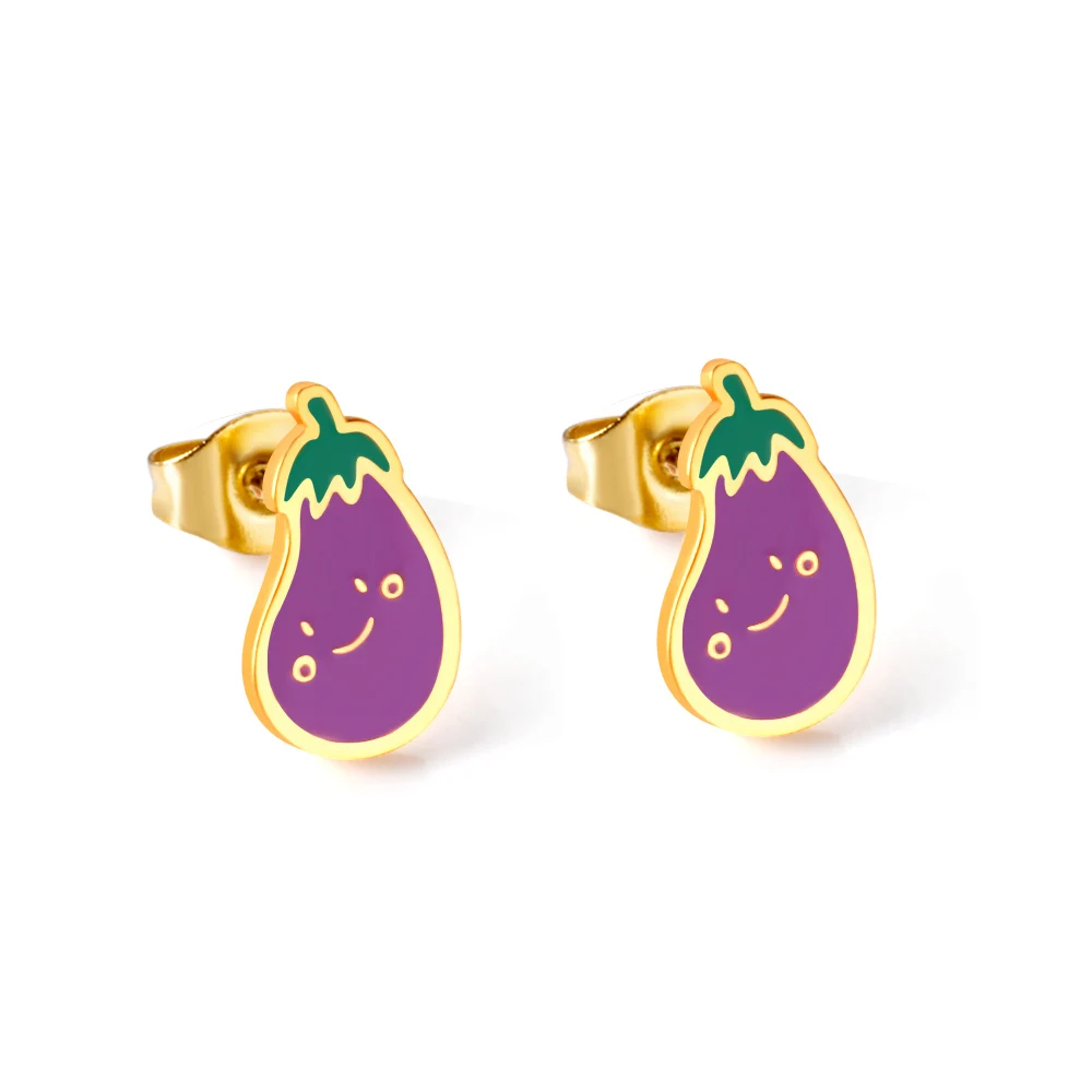 

Wholesale Earrings Jewelry Type Stainless Steel Kids Ear Stud Cute Jewellery Earring Designs for Sale, Gold plated, steel silver