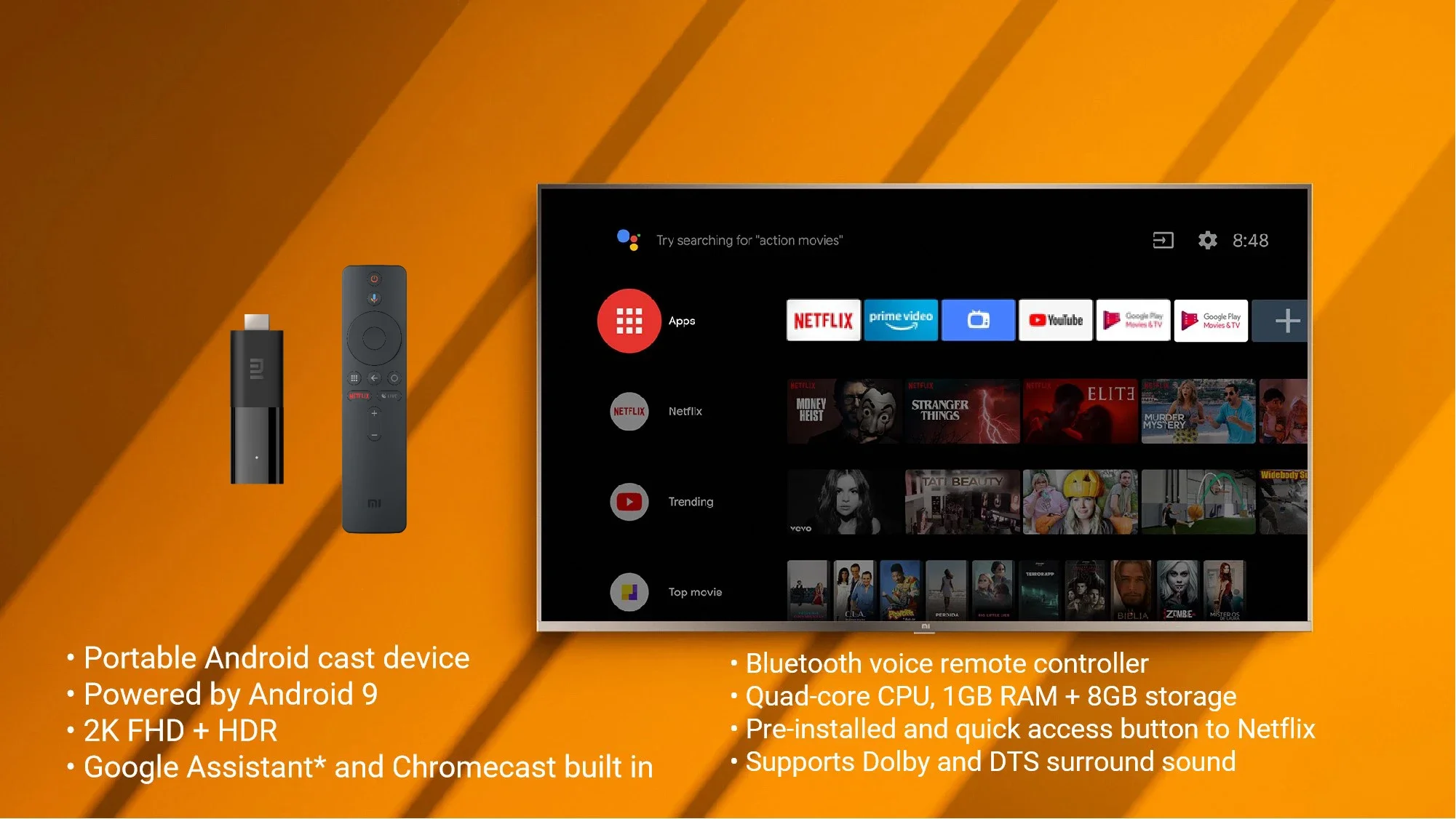 Медиаплеер mi. Xiaomi mi TV Stick 2k. Xiaomi mi TV Stick 2k HDR приставка. ТВ-адаптер Xiaomi mi TV Stick 2k. Медиаплеер Xiaomi mi TV Stick 2k HDR комплектация.