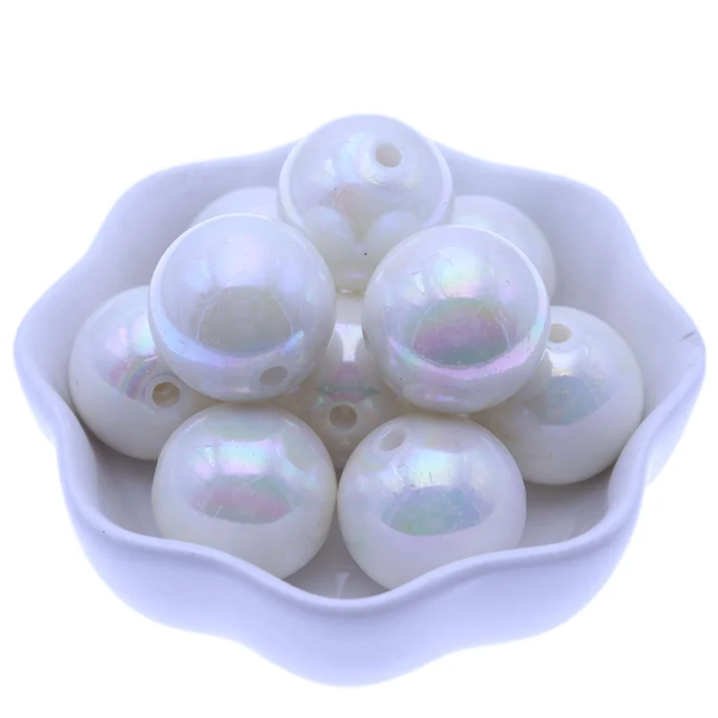 

Promotional Large 20MM White Color AB Loose Acrylic New Beads Wholesale Colorful Fashion Beads, Mixed,white, ivory, pink, green, blue, black, brown etc. fashion beads