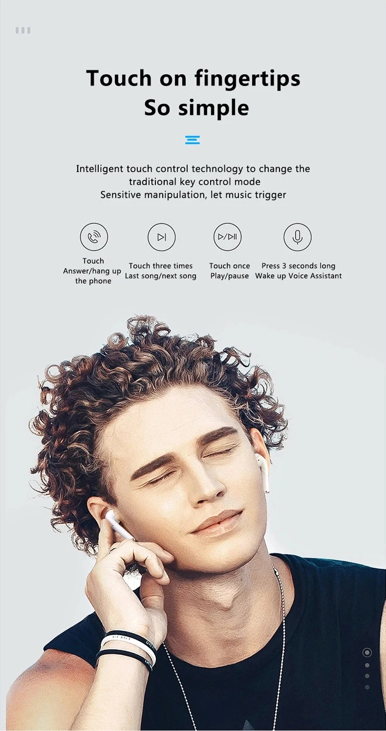 2020 New Product Inpods 12 BT V5.0 True Stereo Wireless Earphones In-Ear Wireless Earbuds With Mic Wireless Earbuds - ANKUX.COM
