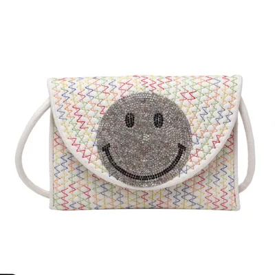 

Fashion Knitted Small Bags for Ladies/Girls Cartoon Sequined Square Sling Crossbody Shoulder Bag