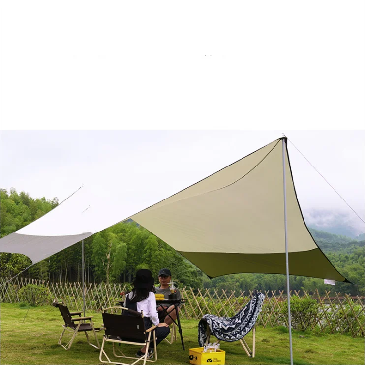 

Outdoor Ultralight Tent Roofing Yard Tarp Camping Hexa Sunshade Tarp Rainfly Sun Shelter Tarp for Outdoor Camping, Customzied