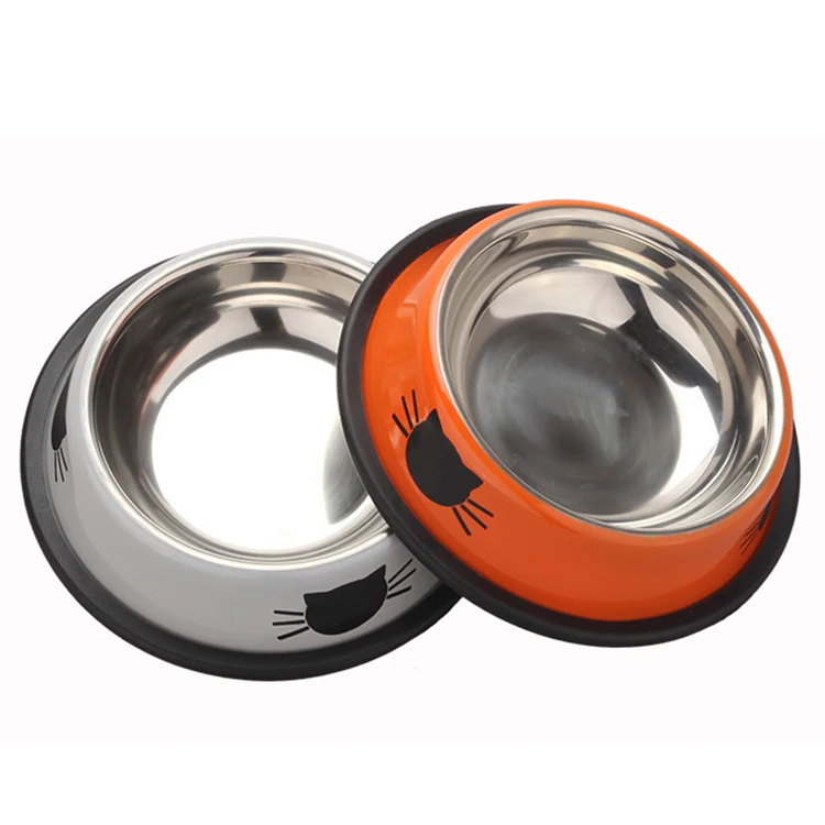 

beautiful paint spill proof easy clean stackable cat bowls feeder