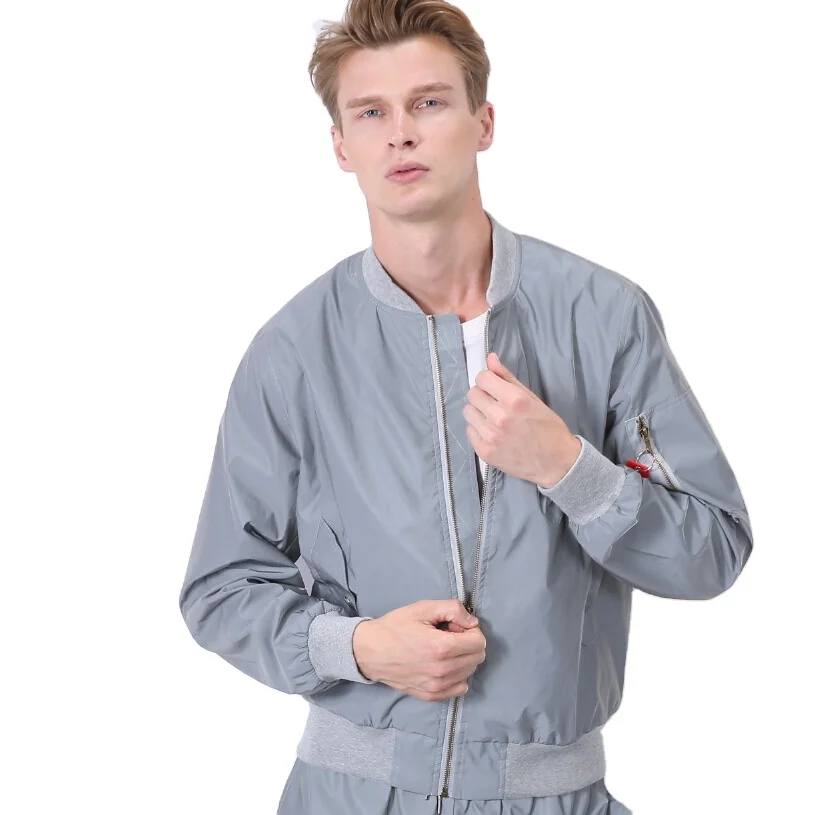 

Winter quilted reflective flying jacket fashion baseball uniform plus size short Flight jackets S-4XL