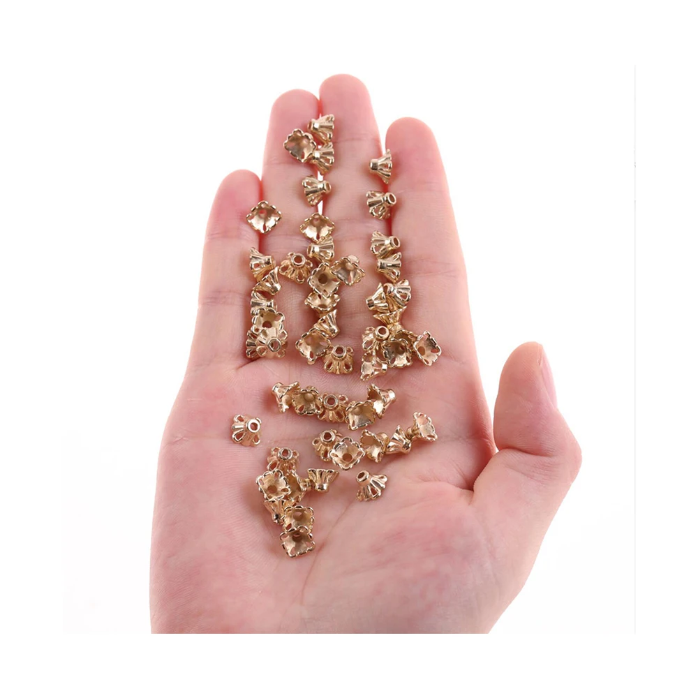 

Loose Beads Cordial Design 8MM 2000Pcs Lot Earring Findings Acrylic Beads Gold UV Plating Flower Shape Hand Made Beads Jewelry