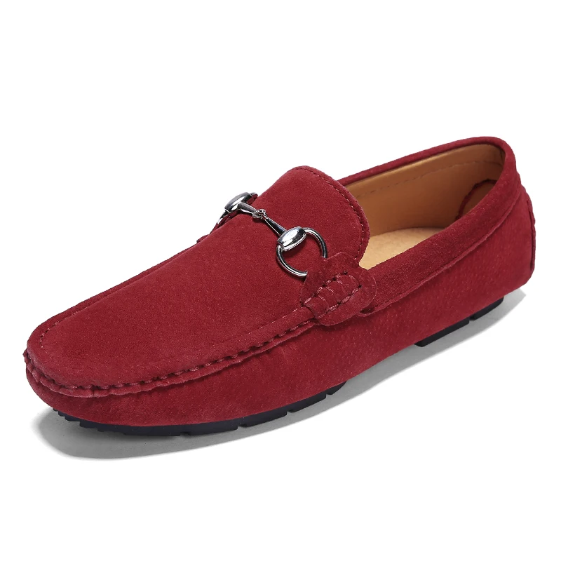 

Big Size Slip On Mens Cow Suede Loafers Shoes Casual Mocasines Hombre Man Boat Driving Summer Shoes, Black,brown