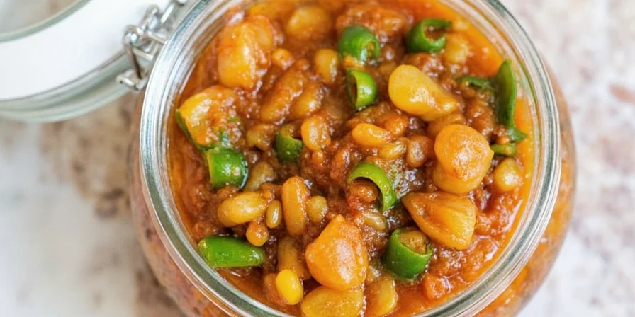 Onion and Pepper Relish in a Jar