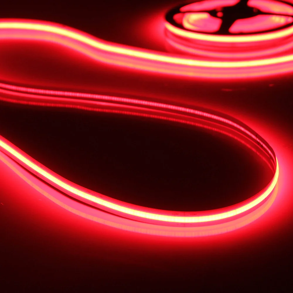 dc24v 红色 8w 90 cri cob led 柔性灯带
