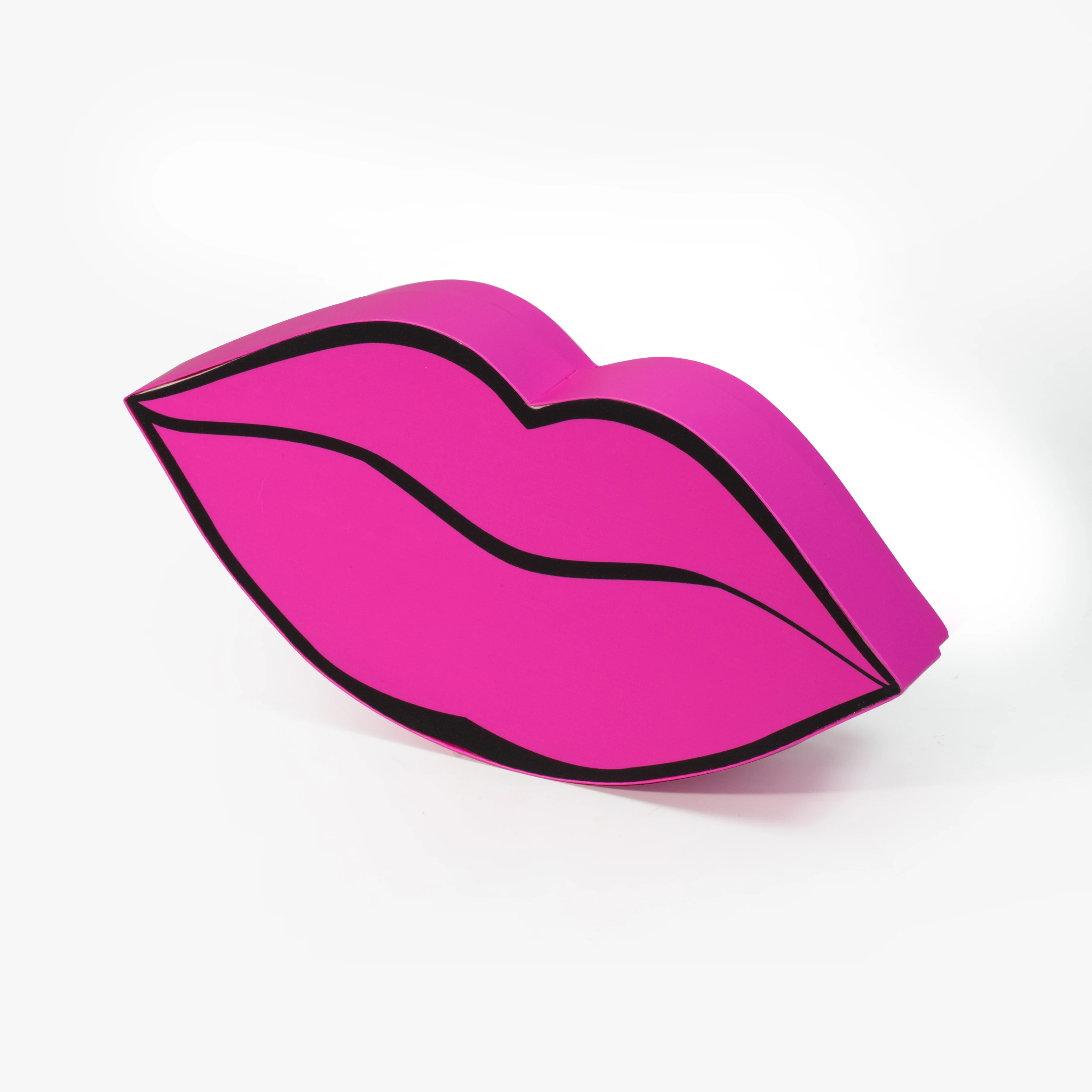 

Custom Design Pink Purple Lip Shape Lip Gloss Paper Box