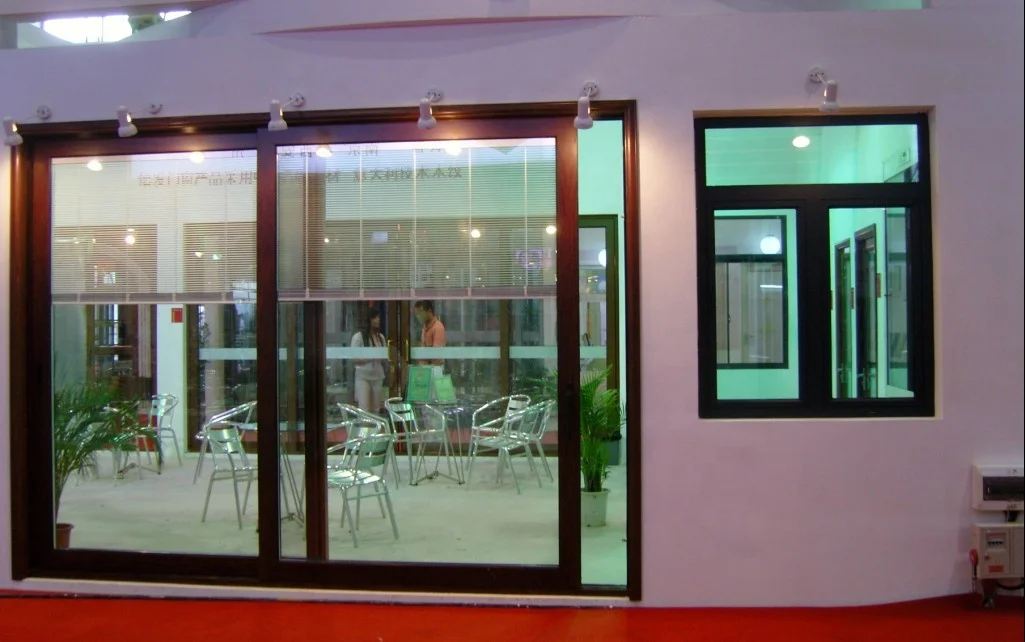 
high quality brilliamce aluminium alloy broken bridge doors and window designs for house made in china 