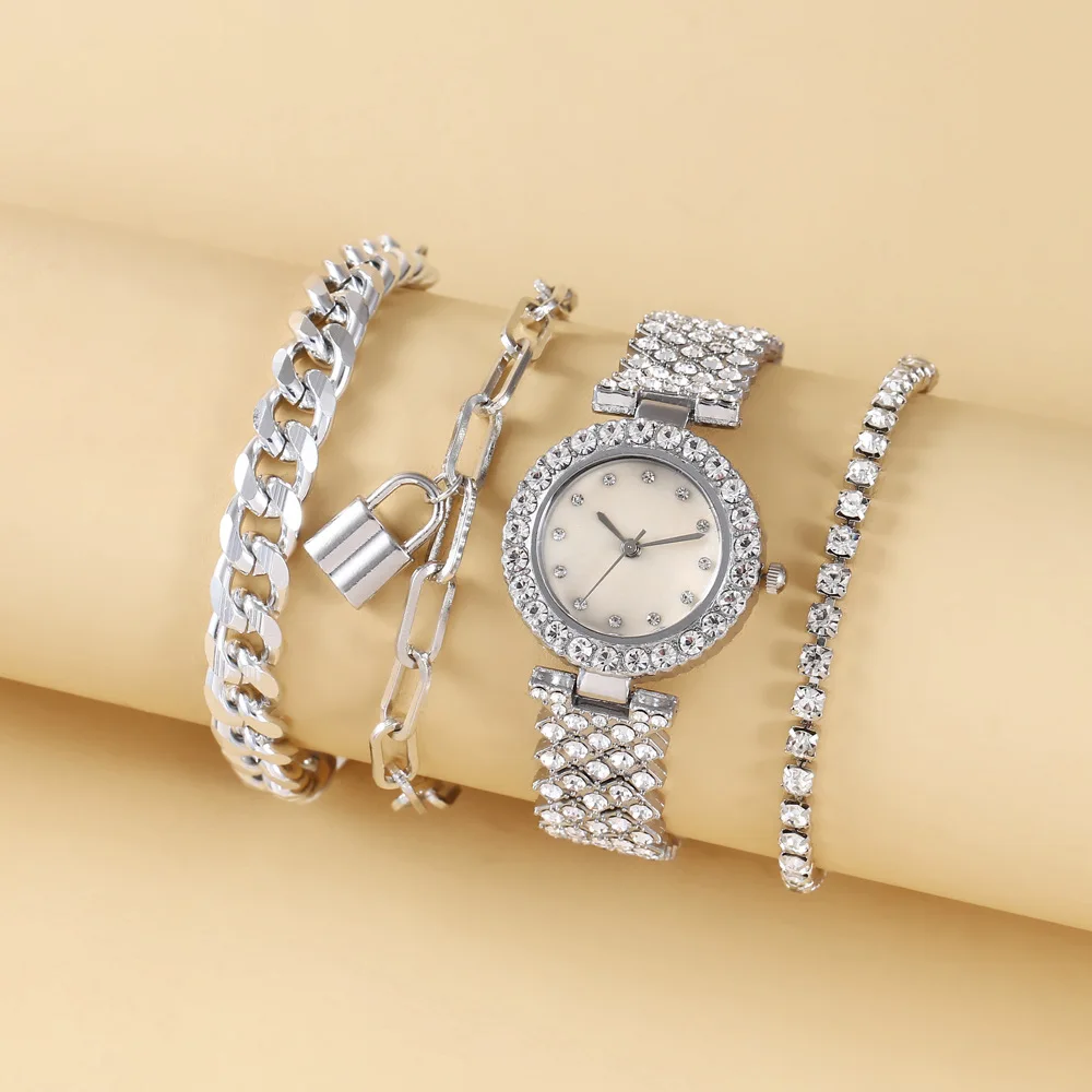 

WJ-10410 Classic Diamond Watch Japan Movt Quartz Watch Stainless Steel Quartz Bracelet Watch